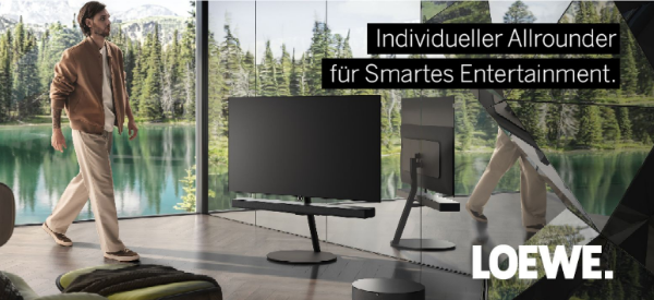 Loewe INSPIRE - Serie - Synergie aus Innovation und Design Mit der TV-Serie Loewe stellar stellt die Loewe Technology GmbH eine einzigartige und herausragende Fernseh-Geräte-Generation vor: TV-Gerät und OLED-Panel, von der Open Cell Integration in das Displaymodul bis zur TV-Endmontage sind zu 100 Prozent „Made in Germany“ am Loewe Stammsitz in Kronach. Loewe INSPIRE - Serie in 77